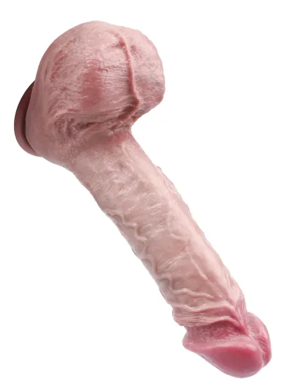 Devin 10.08" x 2.05" Flesh Most Realistic Huge Dildo With Sexy Glans