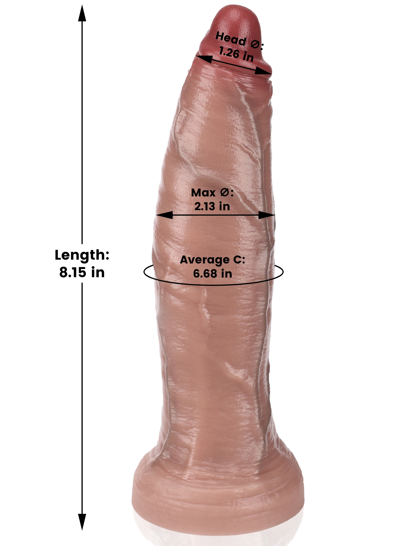 Goblin 8.15" x 6.68" Fantasy-Themed Dildo with Integrated Butt Plug
