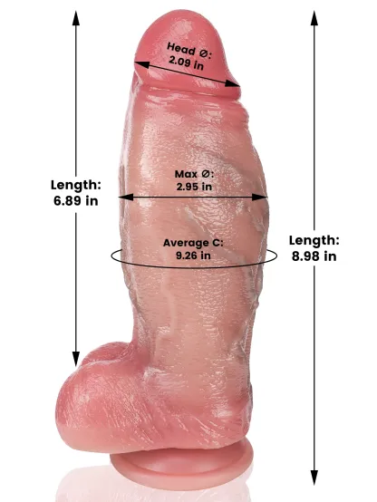 Colossus 8.98" x 9.26" Large-Scale Dual-Ended Dildo and Butt Plug