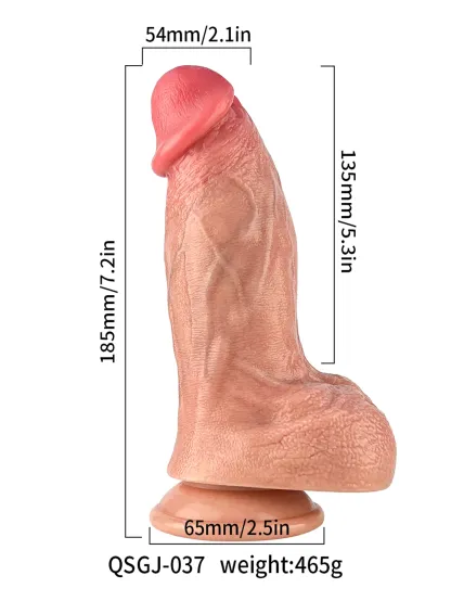 Fritz 7.2" x 2.1" Thick Short Fat Dildo Flesh Soft Skin