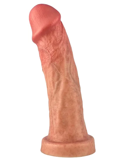 Asher 8.8" x 2" Flesh Skin No Balls Lifelike Soft Dildo