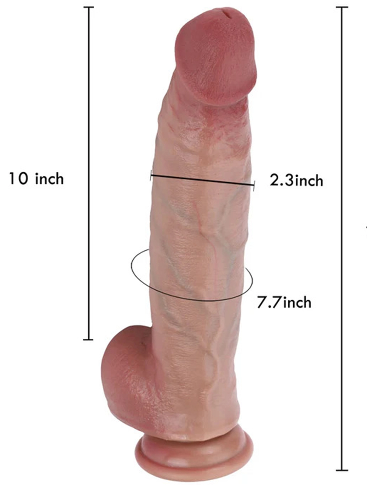 Atlas 12" x 2.2" Real Skin Huge Dildo With Keel