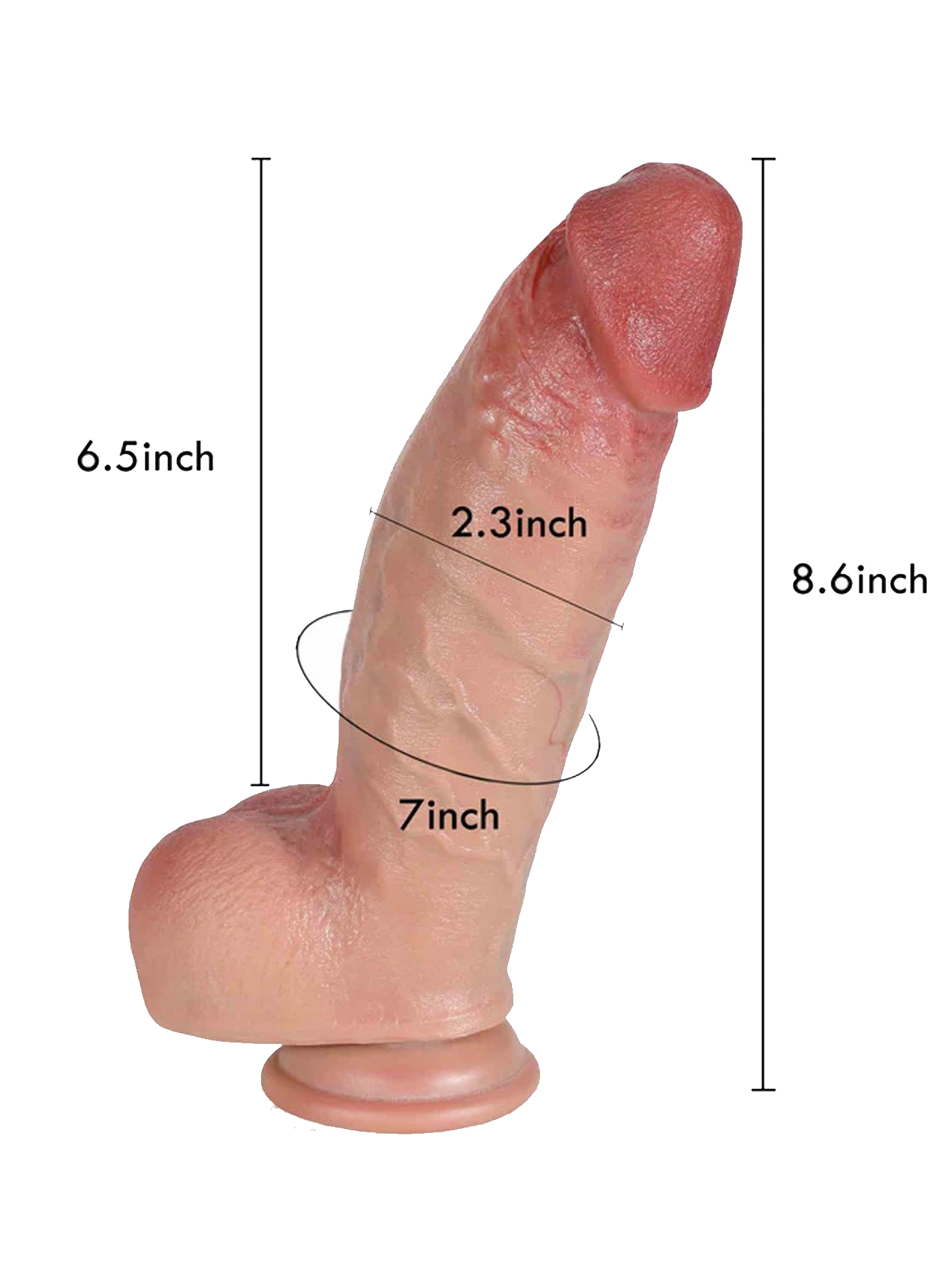 ‌Matthew 8.6" x 2.3" Ultra Realistic Soft Dildo With Real Feel Skin