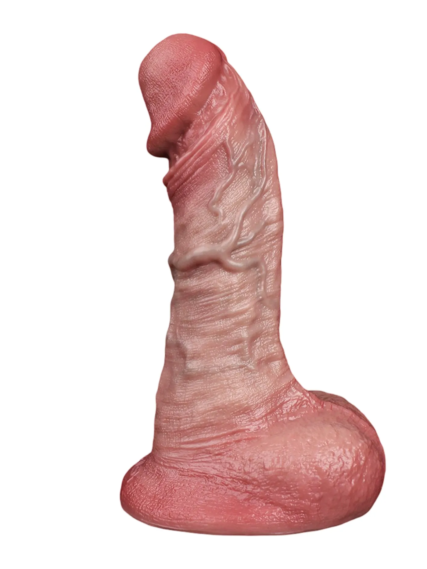 Elliott 7.36" x 1.89" Dual Density Silicone Dildo with Mushroom Head