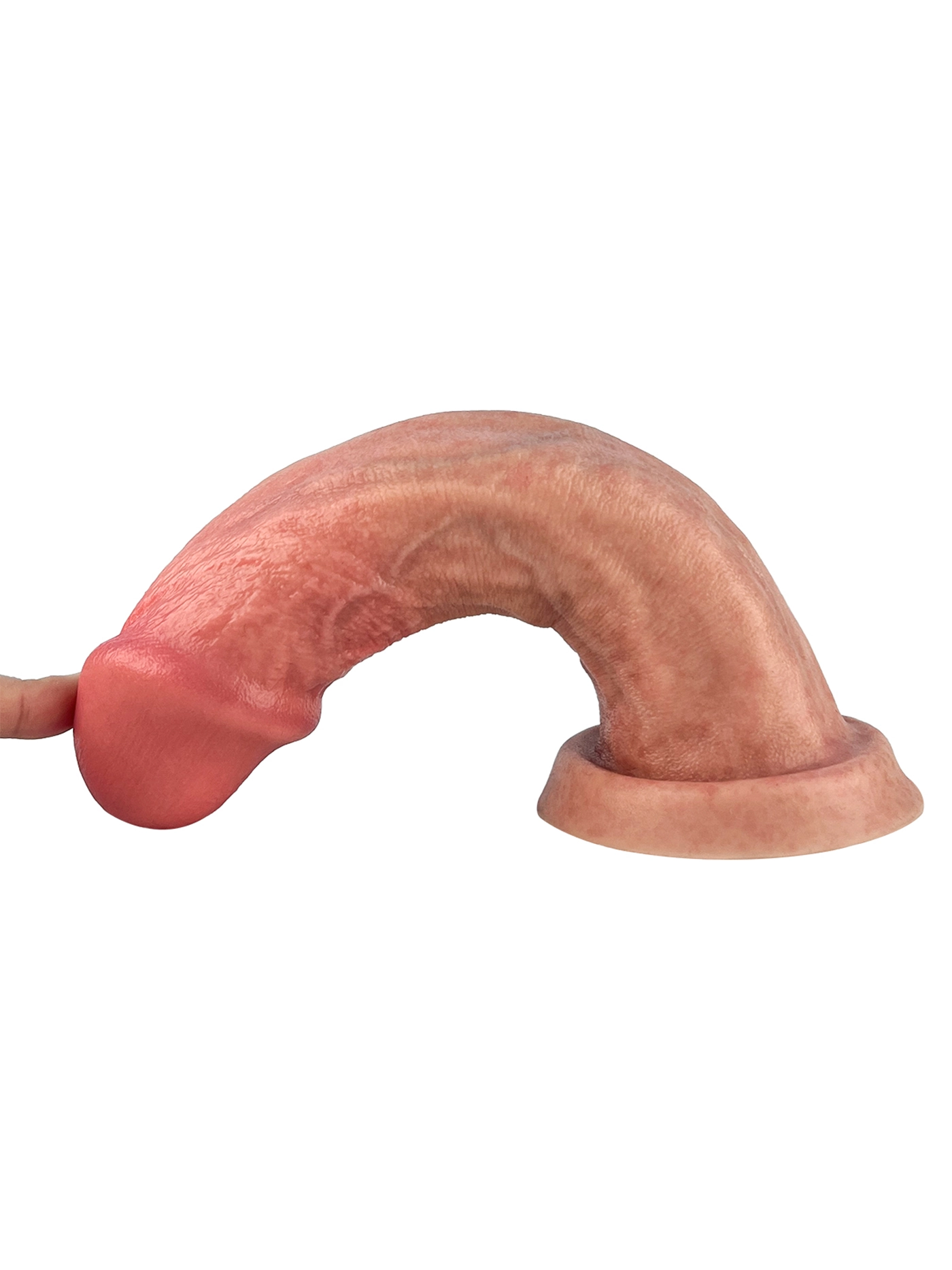 Asher 8.8" x 2" Flesh Skin No Balls Lifelike Soft Dildo