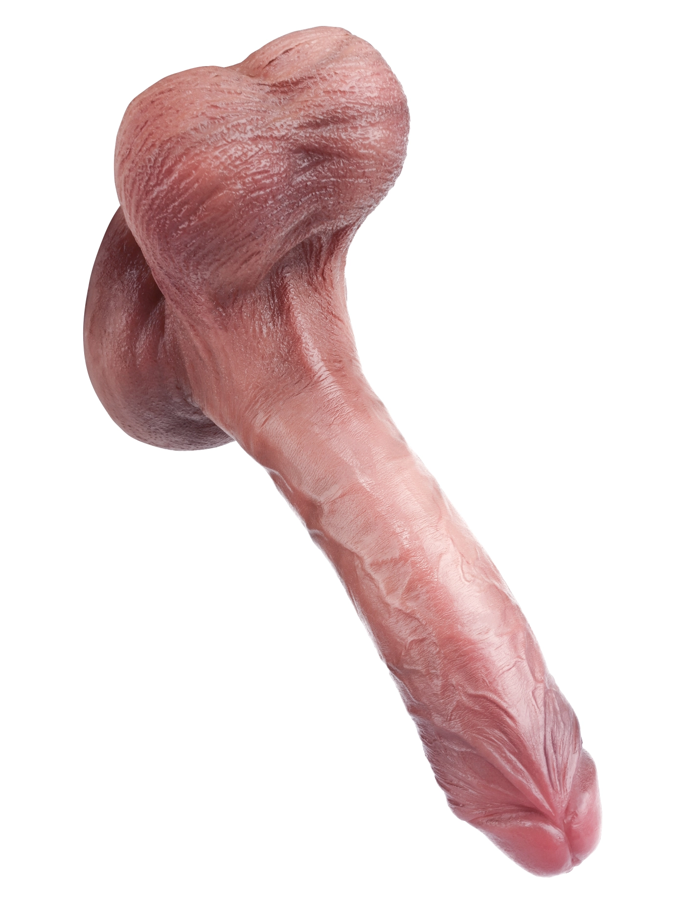 Bairre 9.92" x 1.97" Brown Ultra Lifelike Long Dildo With Hanging Balls