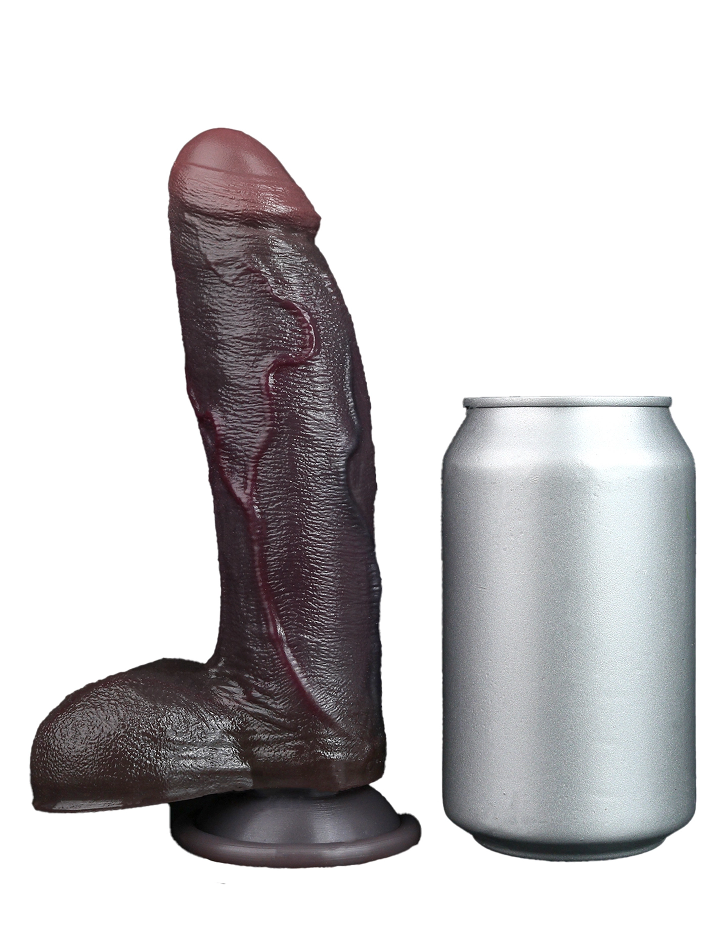 Malik 7.75" x 1.69" Soft Black Dual Density Dildo