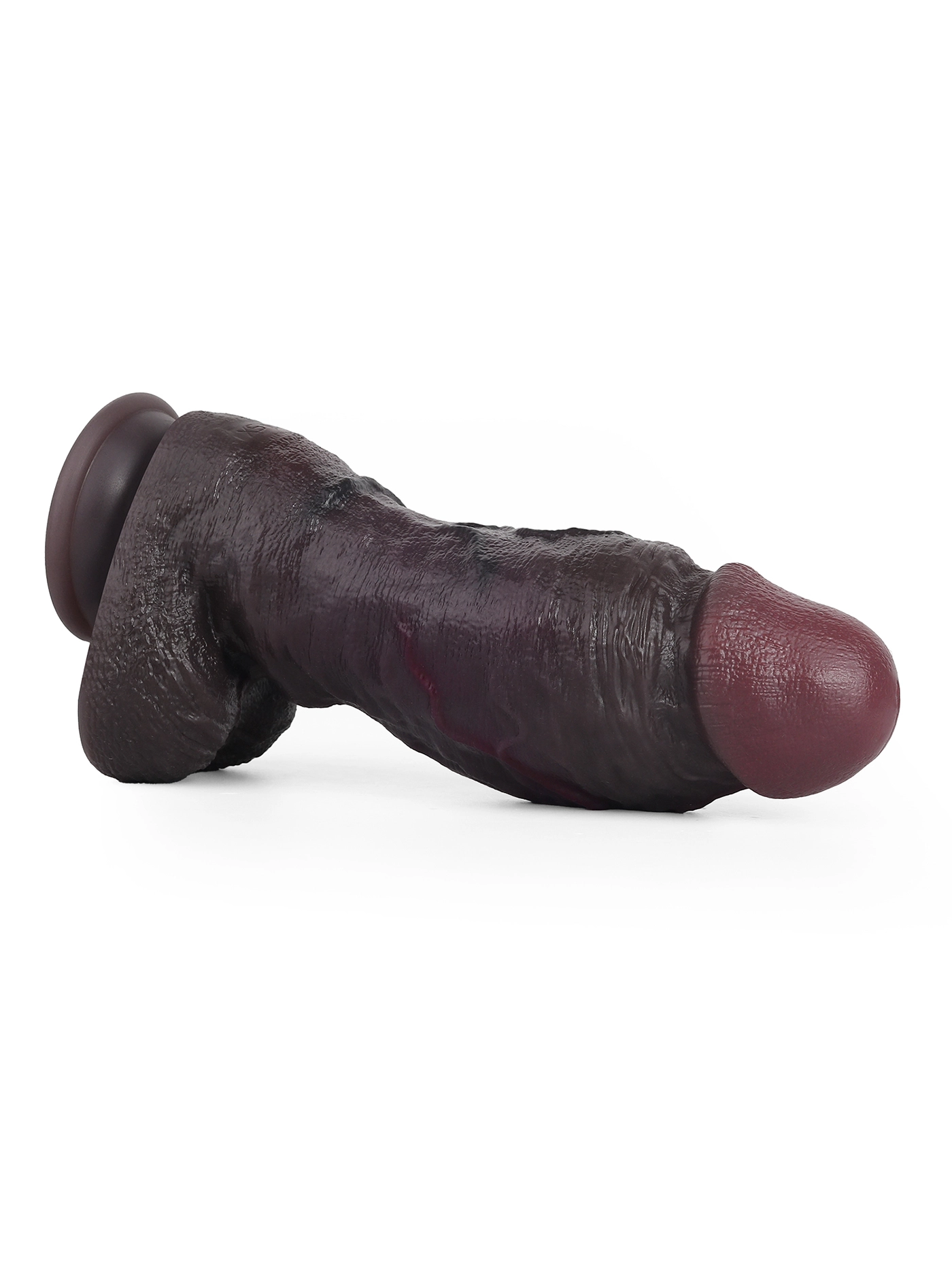 Amari 8.98" x 2.64" Realistic Black Thick Dual Density Dildo