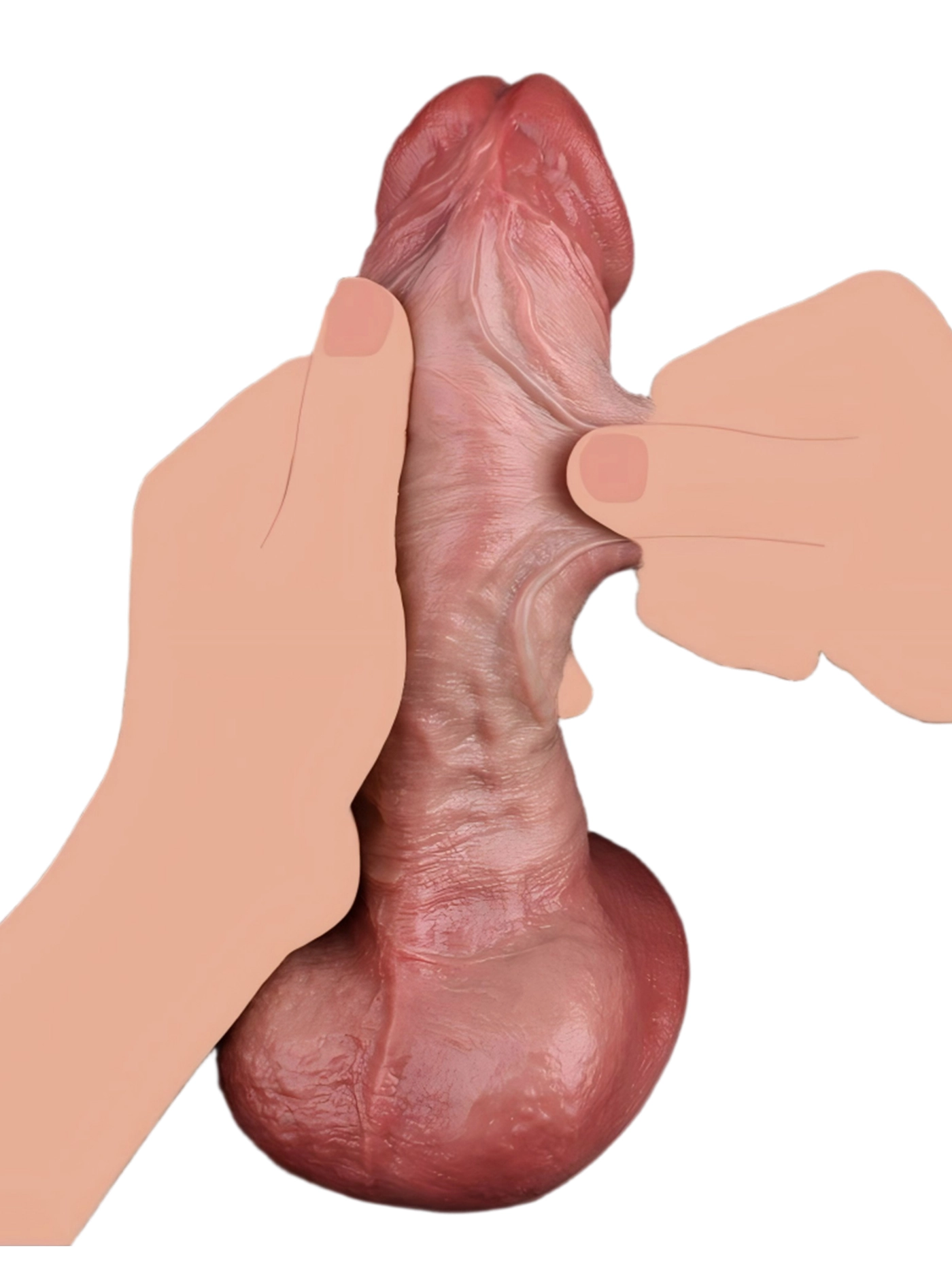 Elliott 7.36" x 1.89" Dual Density Silicone Dildo with Mushroom Head