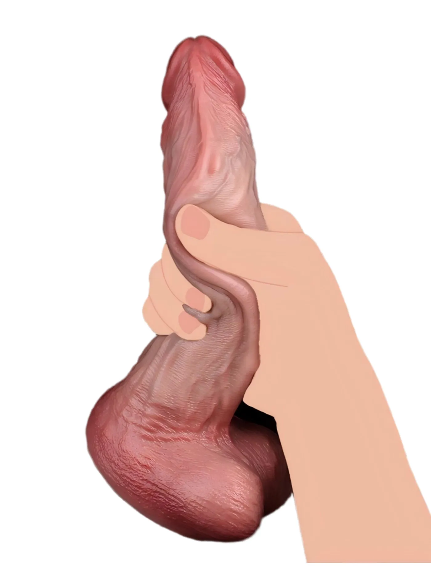 Liam 7.44" x 1.85" Thick Real Feel Dildo with Curved G-Spot Design