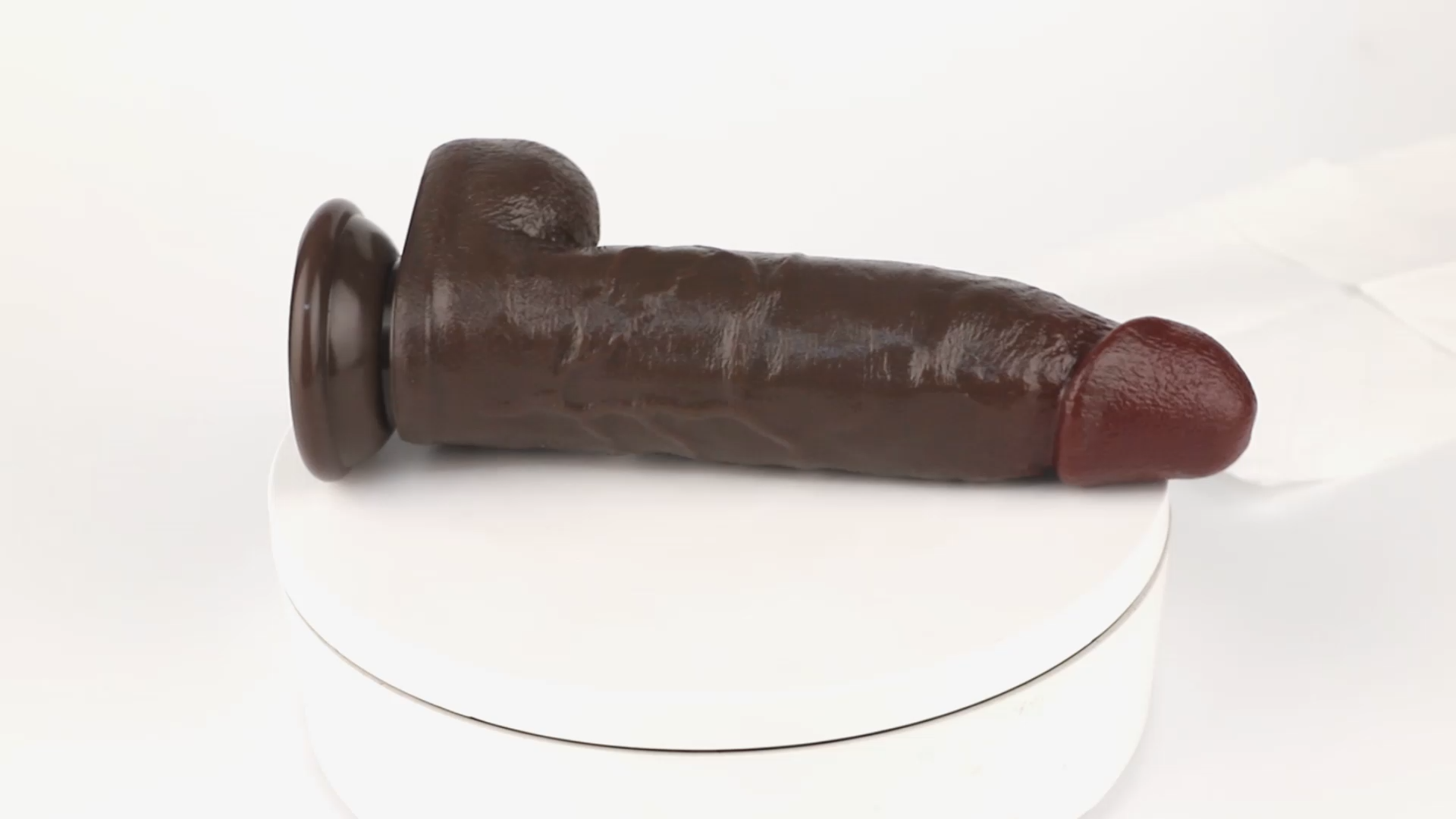 Gideon 8.5" x 1.97" Black Huge Thrusting Dildo