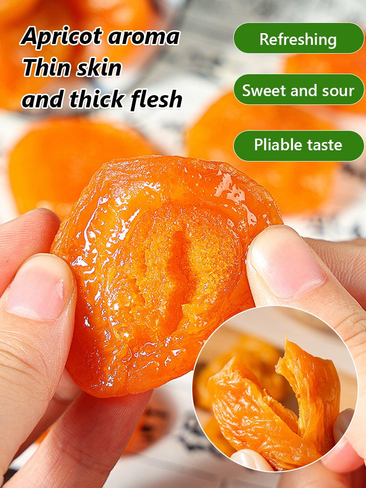 Sugar-lowering and lipid-lowering pitted dried apricots