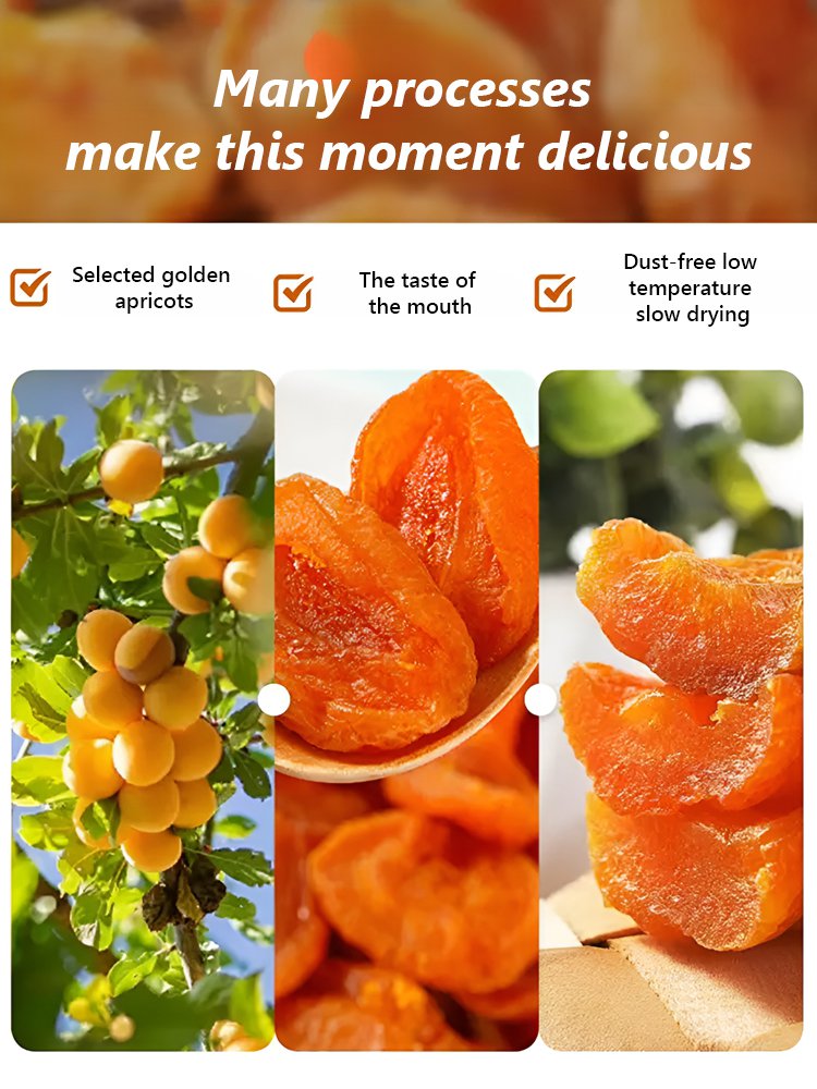 Sugar-lowering and lipid-lowering pitted dried apricots