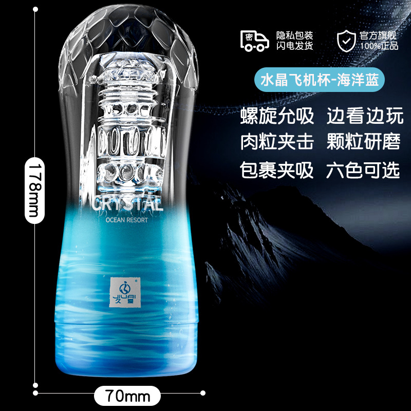Crystal Clear Automatic Male Massager – Realistic Silicone Personal Wellness Device