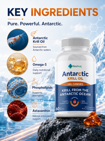 Krill Antartika dan minyak krill: suplemen nutrisi yang sehat.