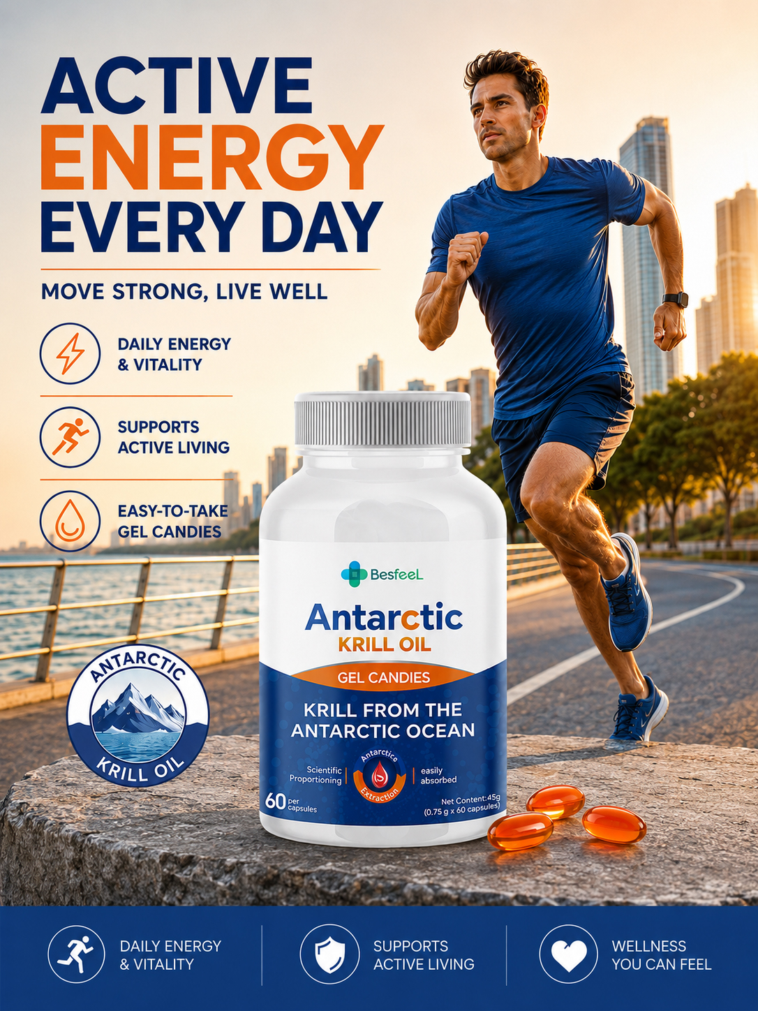 Krill Antartika dan minyak krill: suplemen nutrisi yang sehat.