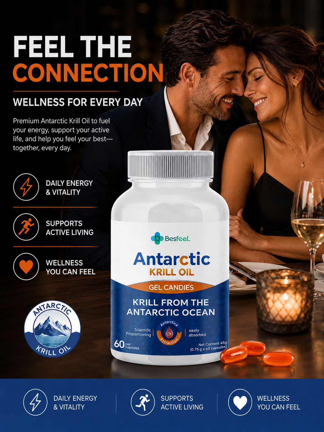 Krill Antartika dan minyak krill: suplemen nutrisi yang sehat.