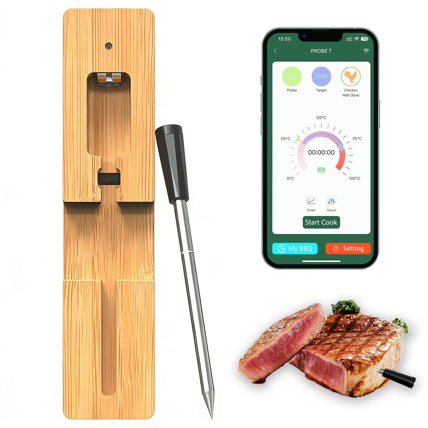 Lumenia Wireless Smart Meat Thermometer