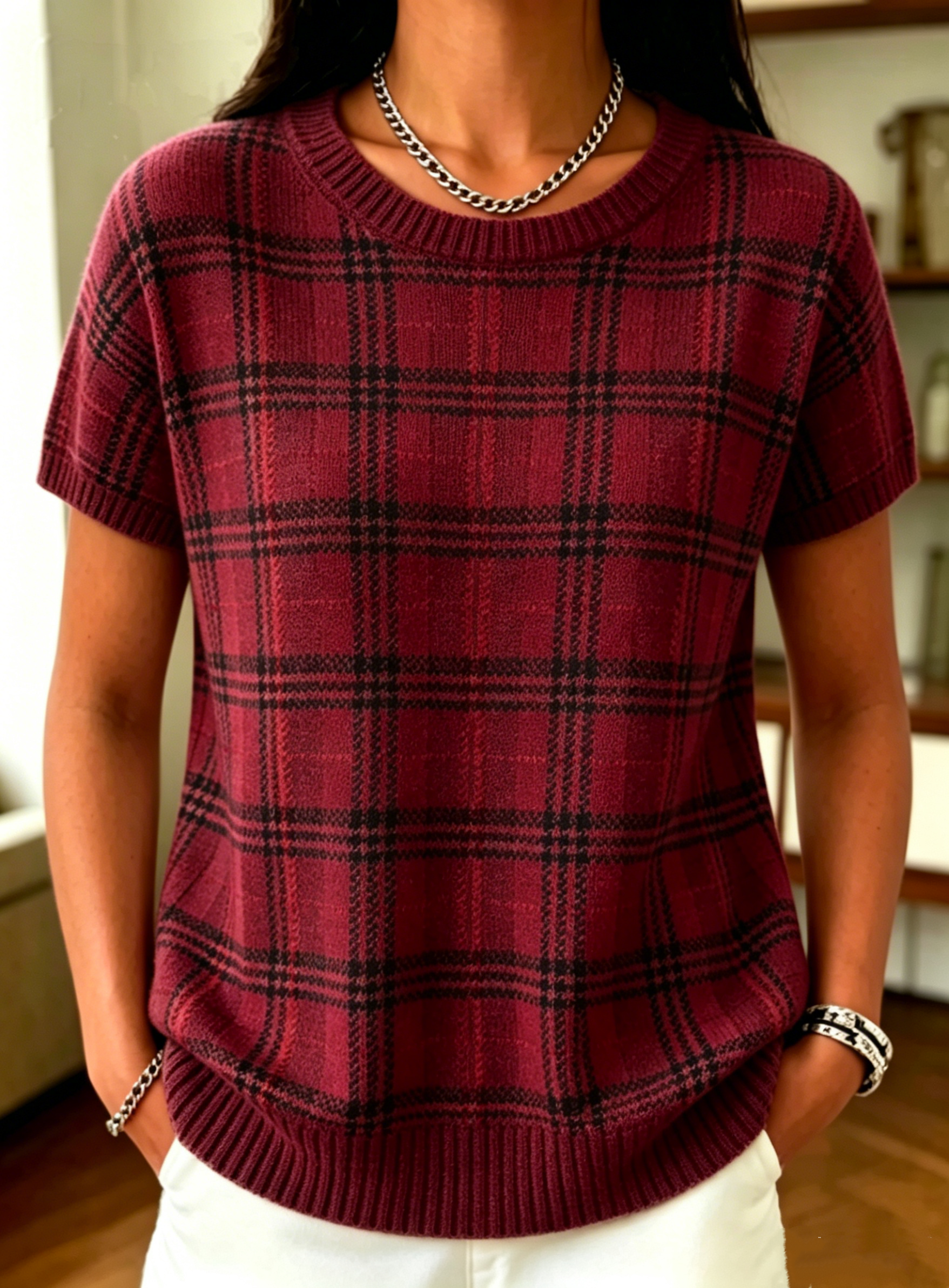 New Arrivals🔥 Women's Plaid Casual Top 