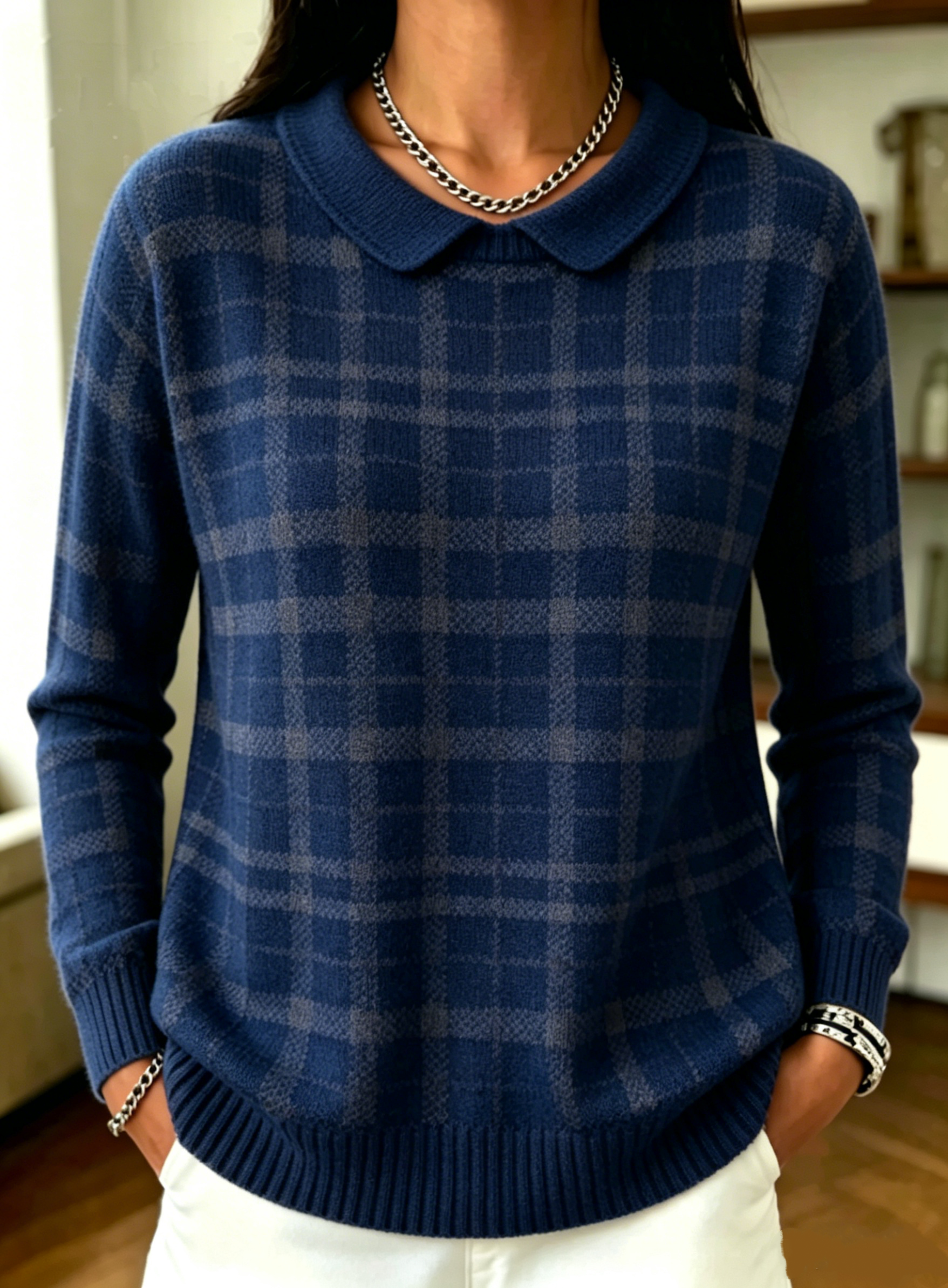 New Arrivals🔥 Women's Plaid Casual Sweater