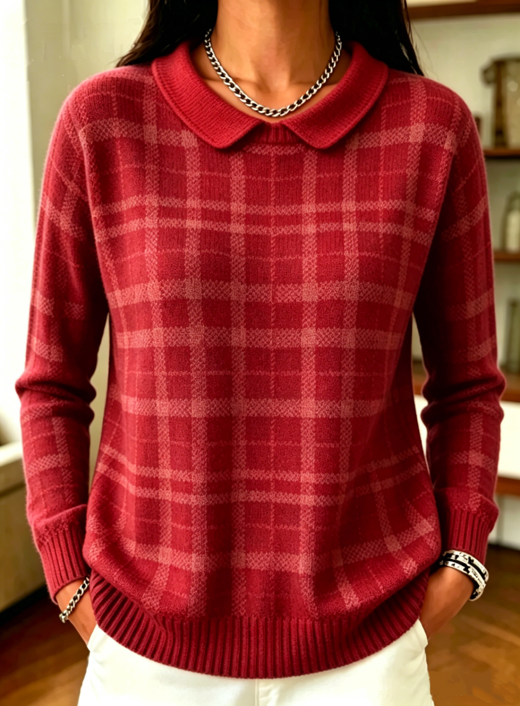 New Arrivals🔥 Women's Plaid Casual Sweater