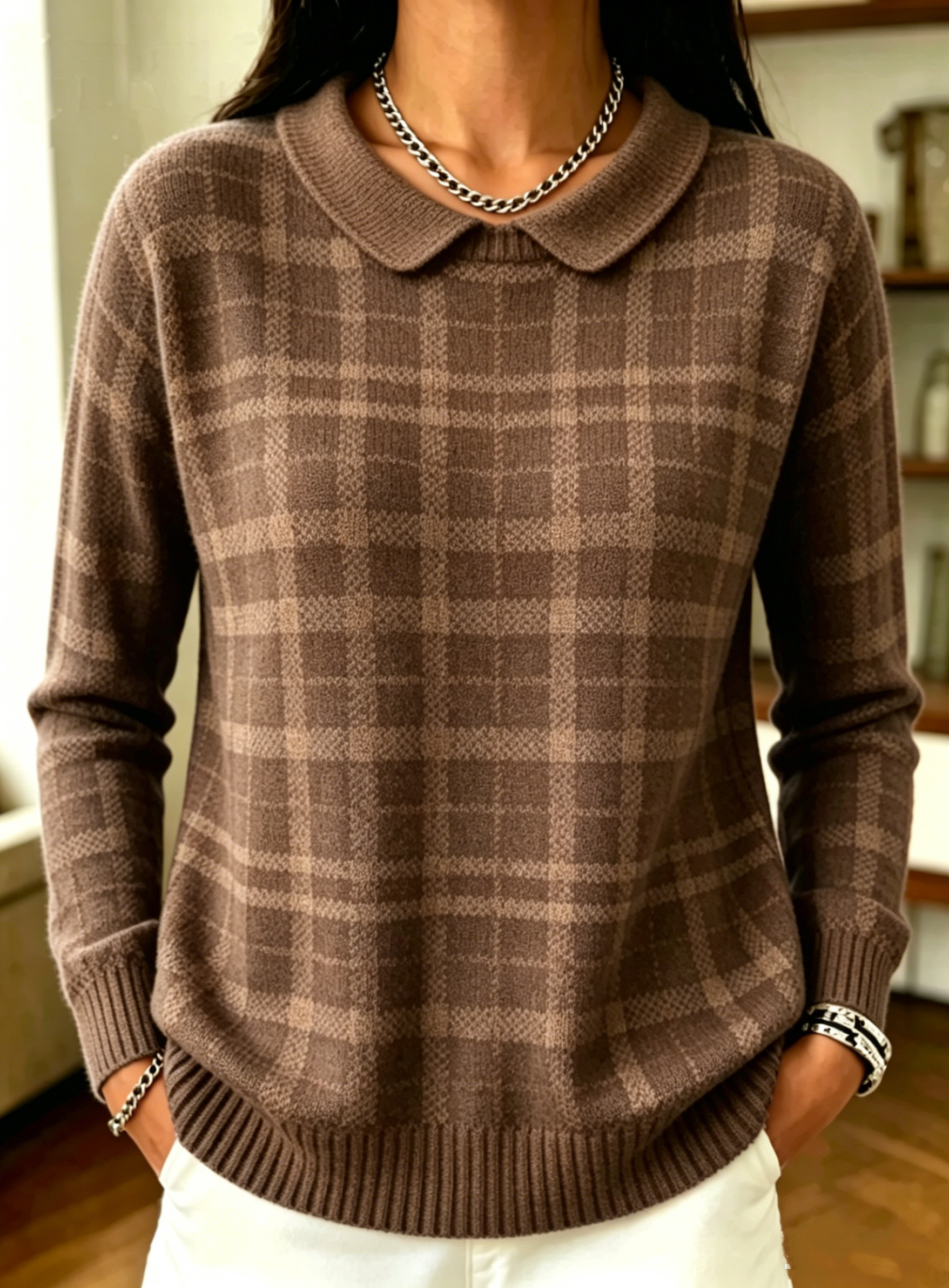 New Arrivals🔥 Women's Plaid Casual Sweater