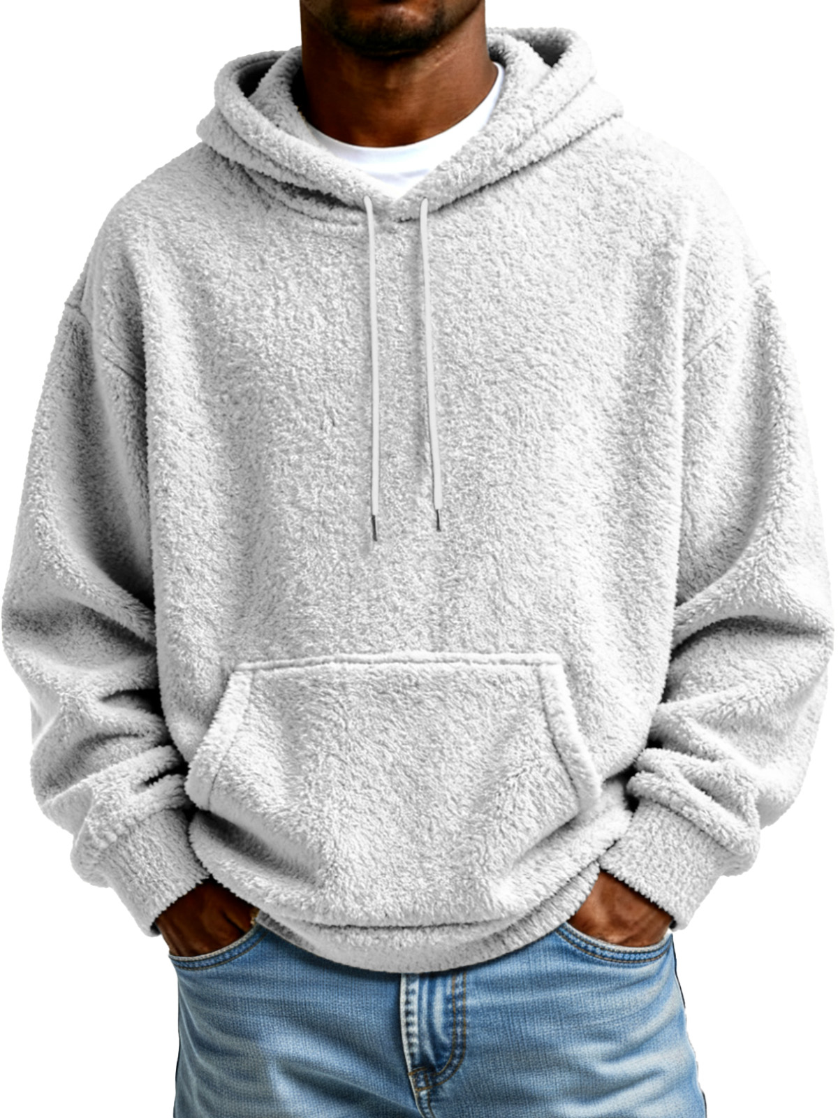 Autumn And Winter Solid Color Comfortable And Loose Double-sided Velvet Hooded Sweatshirt