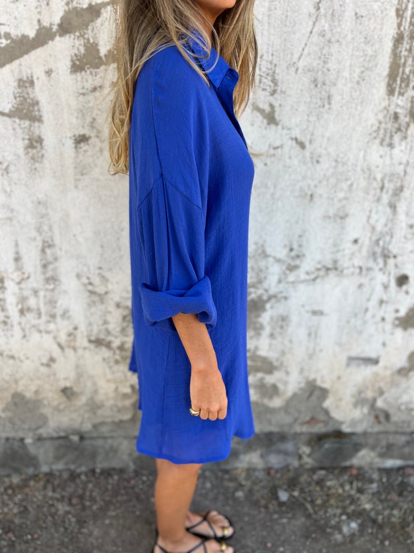 Solid Color Loose Shirt And Shorts Two-Piece Set