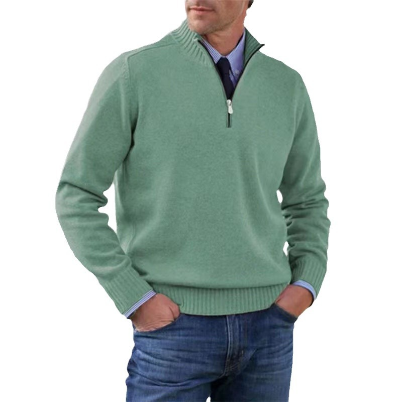 Men Classic Essentials Half-Zip Mohair Sweater