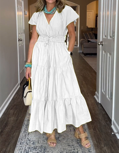 ⏰ LAST DAY SAVE 50% 💥Women's Plus Tiered Cotton Maxi Dress