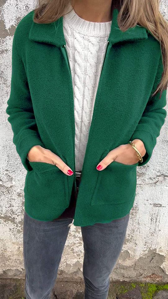 🎁Hot Sale🔥Women's Knitted Zipper Coat With Pockets