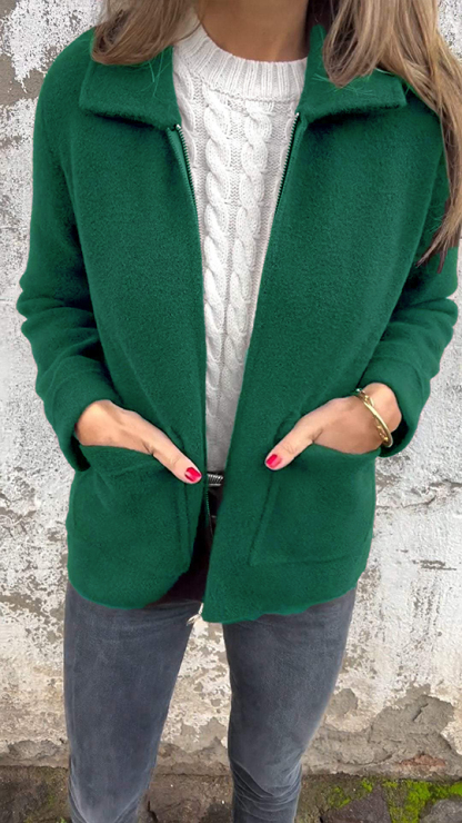 🎁Hot Sale🔥Women's Knitted Zipper Coat With Pockets