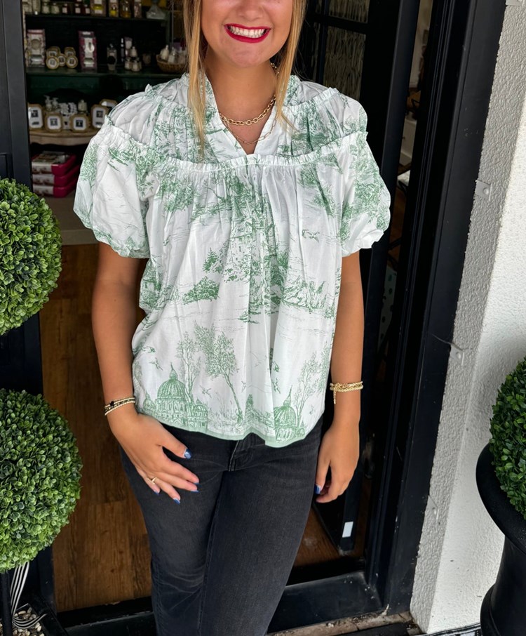 Halloween Sale-Classic Charm Toile Top