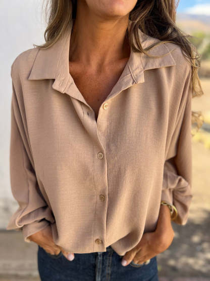 48% OFF🔥 Women's Lapel Single Breasted Solid Color Shirt (Buy 2 free shipping)