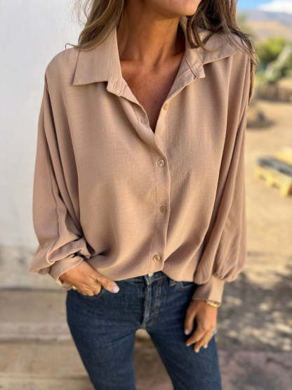 48% OFF🔥 Women's Lapel Single Breasted Solid Color Shirt (Buy 2 free shipping)