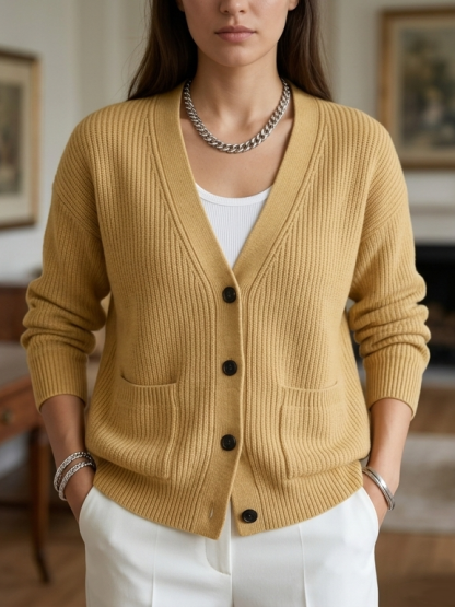 New Arrivals🔥 Women's Loose-Fit Knitted Pocket Cardigan