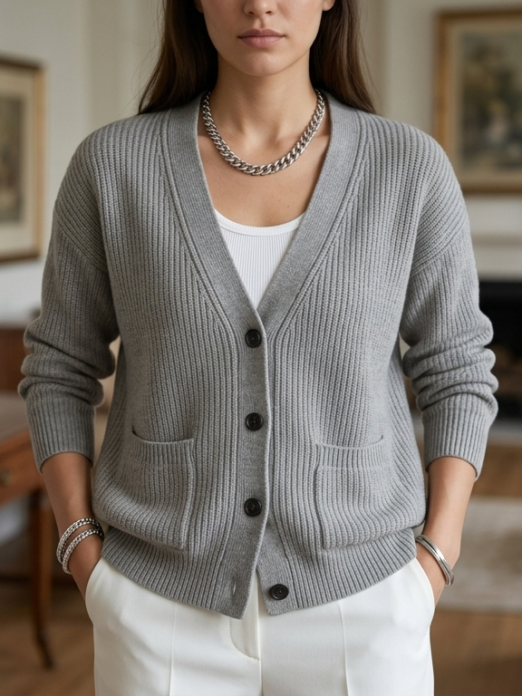 New Arrivals🔥 Women's Loose-Fit Knitted Pocket Cardigan