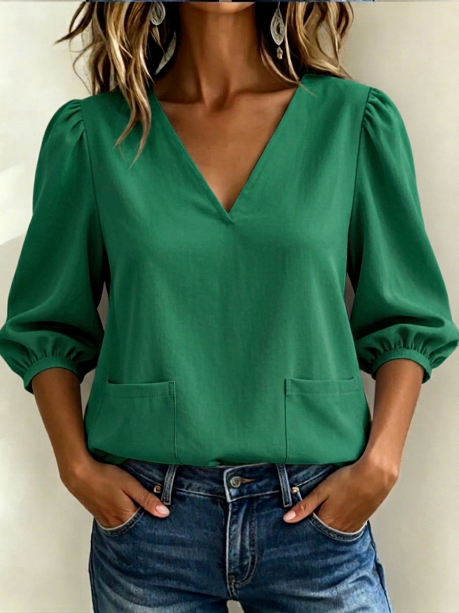 Today 50% Off🔥 Women’s Casual V-neck cotton-linen top