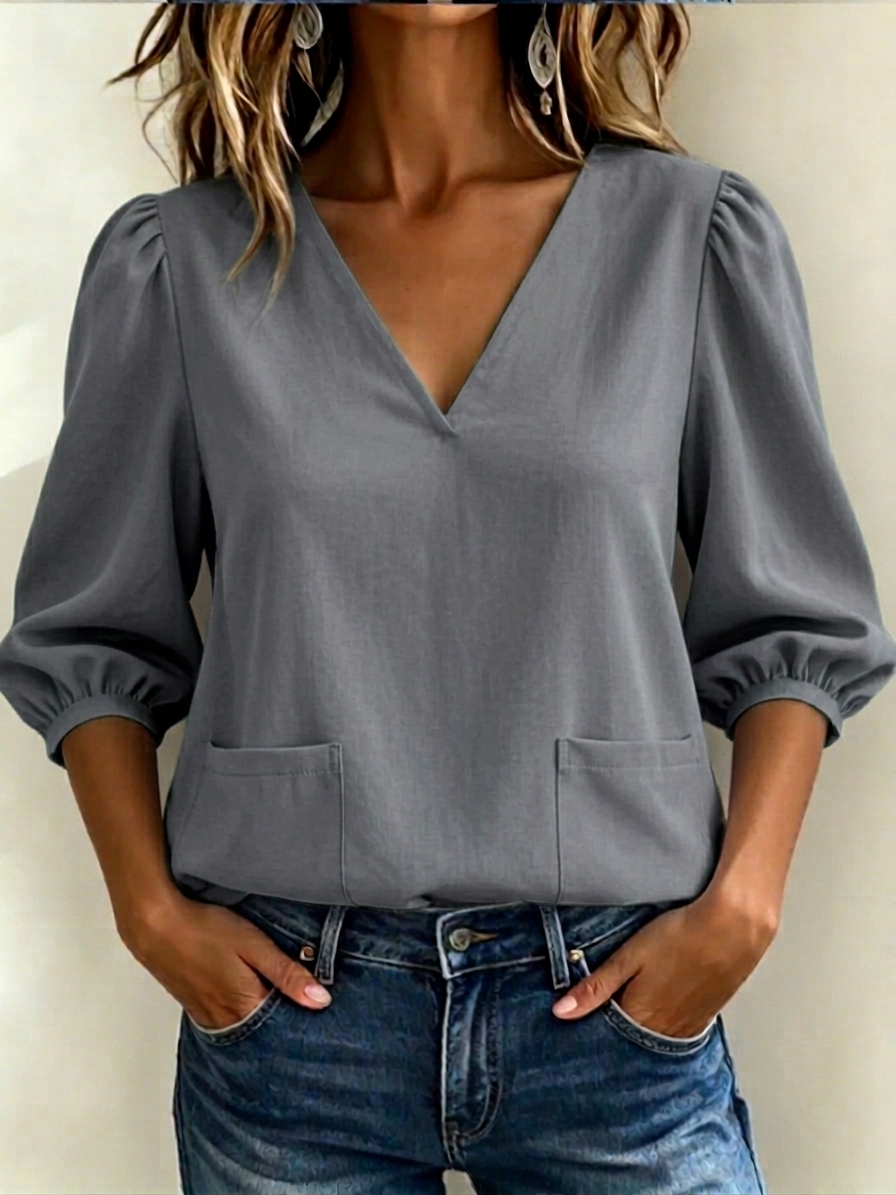 Today 50% Off🔥 Women’s Casual V-neck cotton-linen top