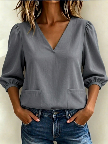 Today 50% Off🔥 Women’s Casual V-neck cotton-linen top
