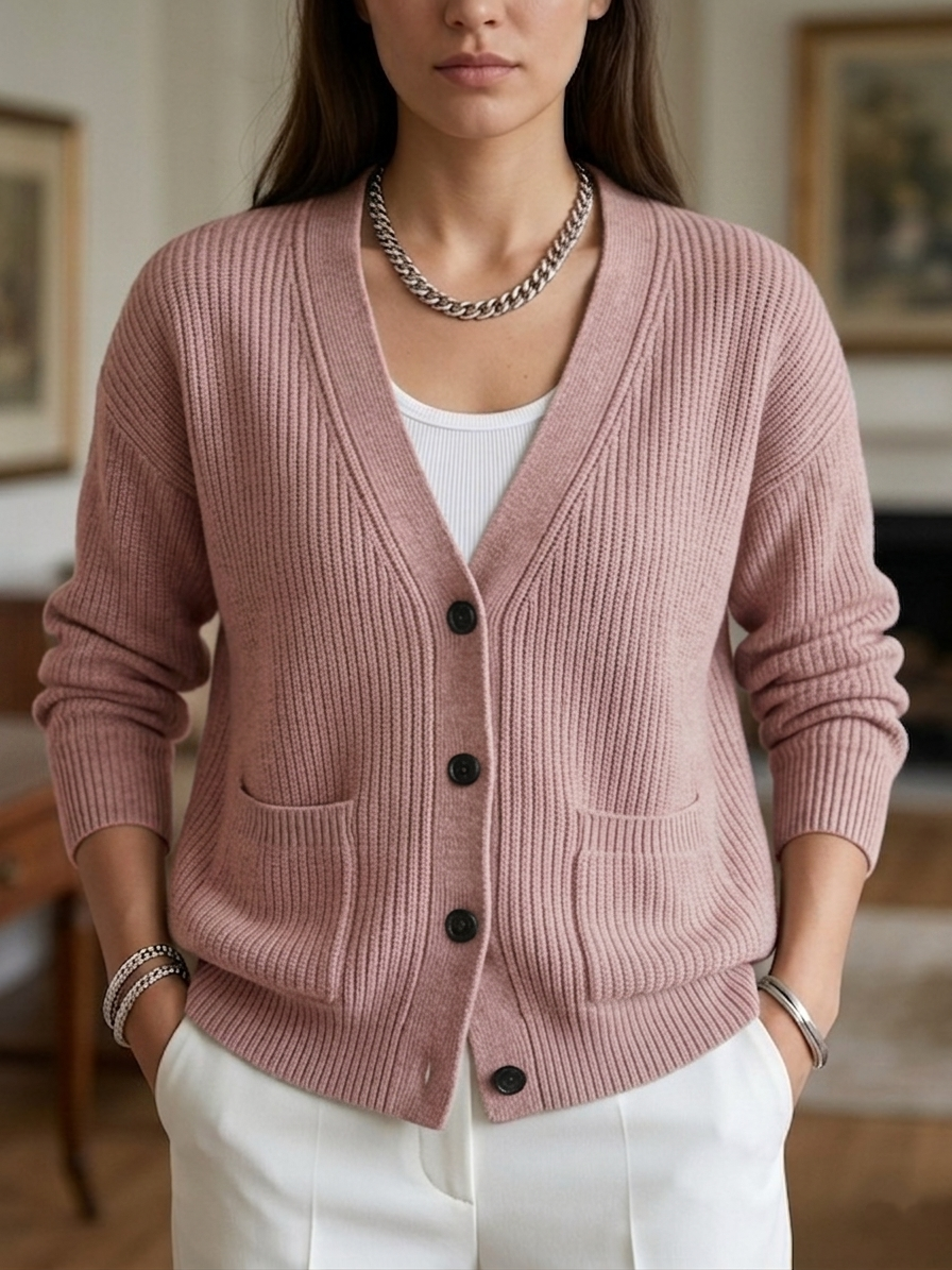 New Arrivals🔥 Women's Loose-Fit Knitted Pocket Cardigan