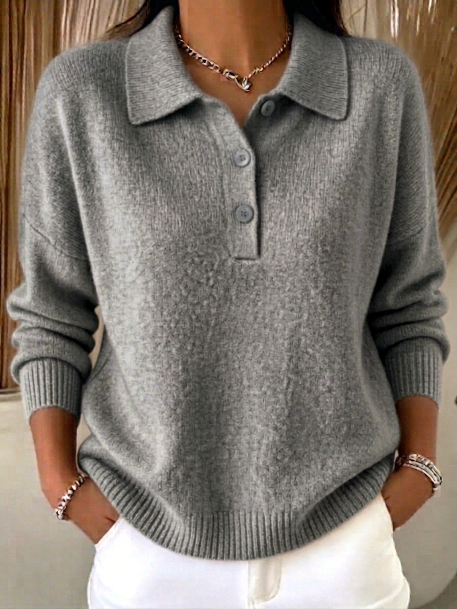 CLEARANCE SALE🔥Women's Casual knitted polo shirt