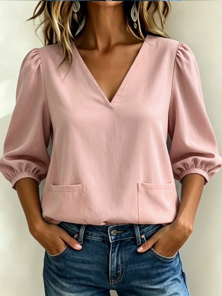 Today 50% Off🔥 Women’s Casual V-neck cotton-linen top