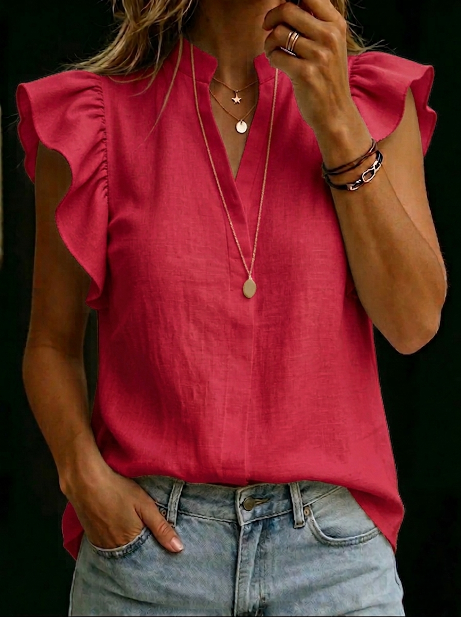 New Arrivals🔥 Women's Retro Ruffled Sleeveless Shirt