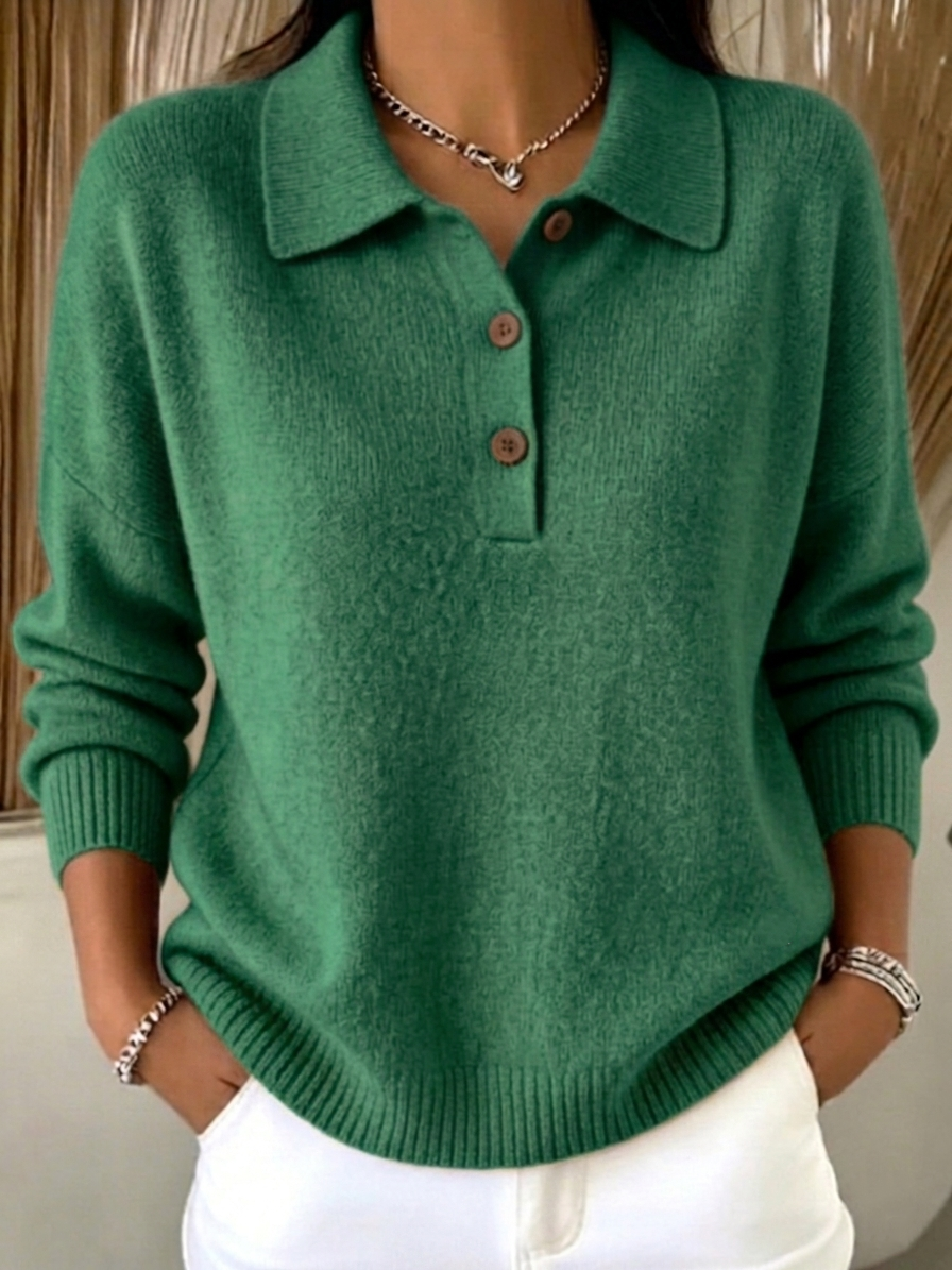 CLEARANCE SALE🔥Women's Casual knitted polo shirt