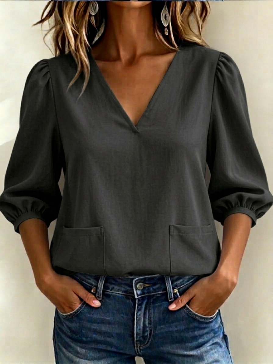 Today 50% Off🔥 Women’s Casual V-neck cotton-linen top