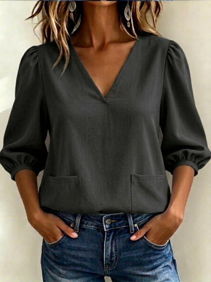 Today 50% Off🔥 Women’s Casual V-neck cotton-linen top