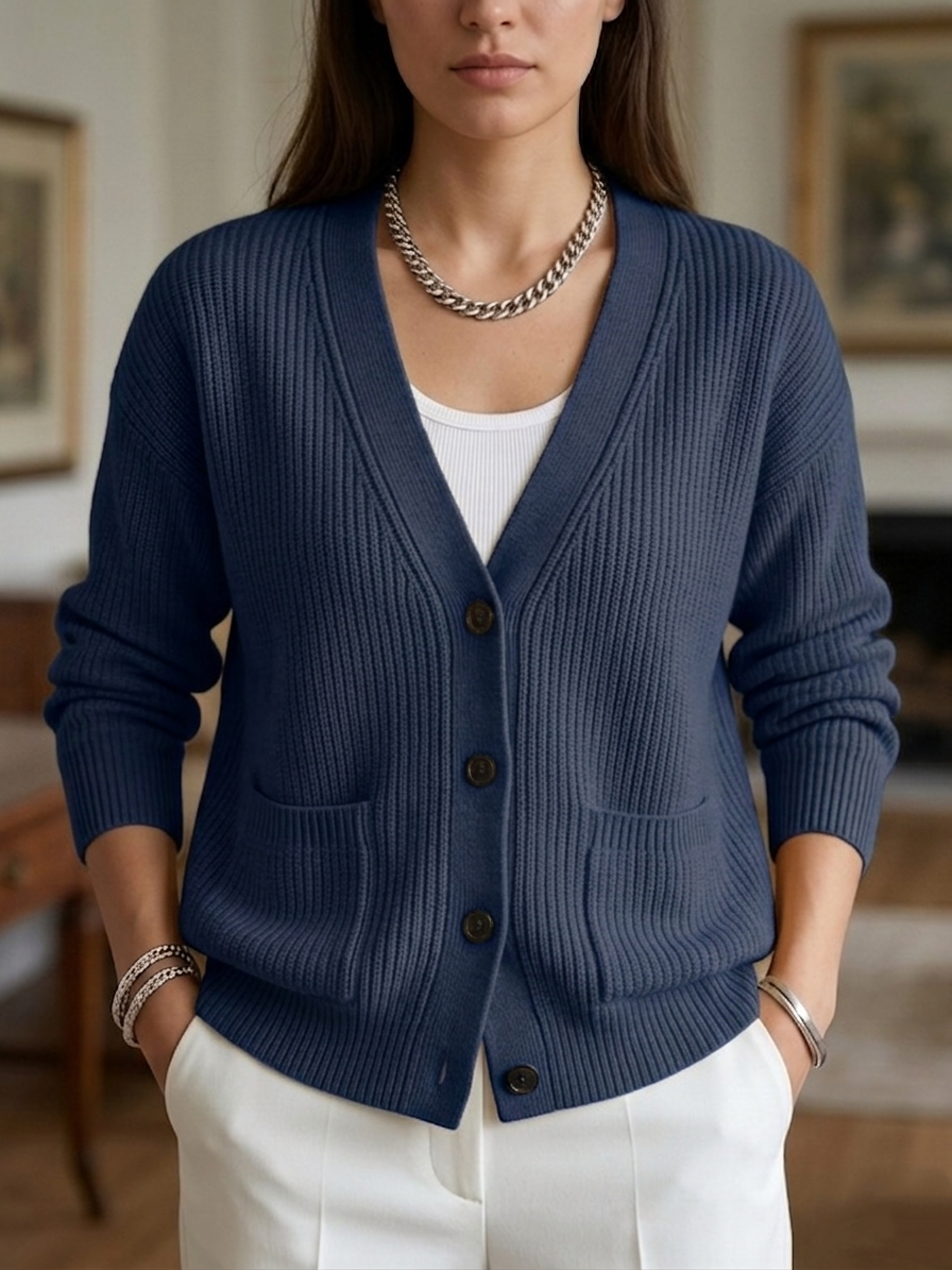 New Arrivals🔥 Women's Loose-Fit Knitted Pocket Cardigan