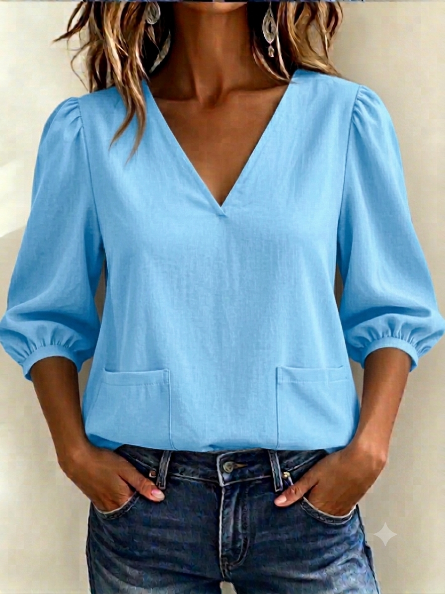 Today 50% Off🔥 Women’s Casual V-neck cotton-linen top