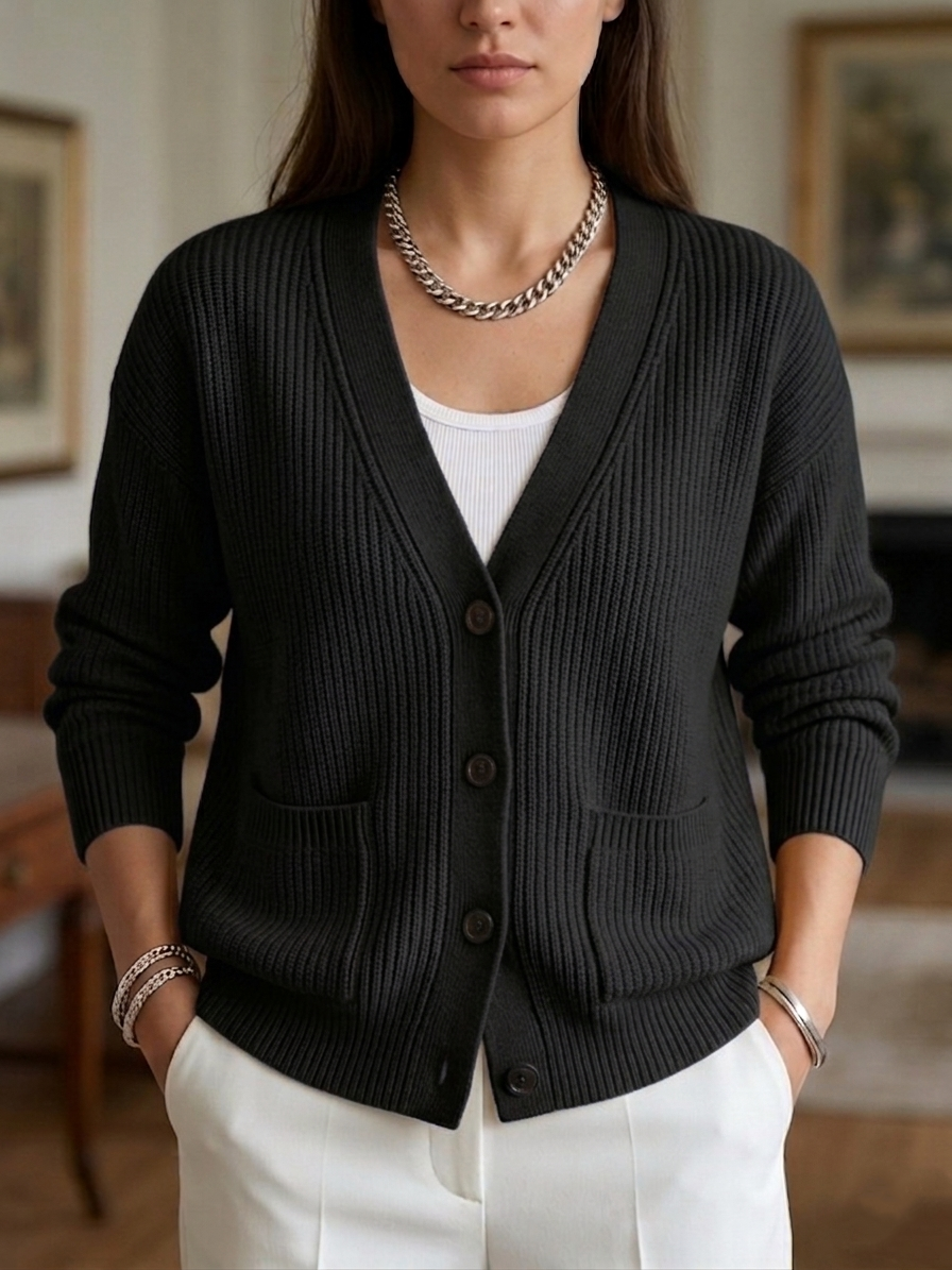 New Arrivals🔥 Women's Loose-Fit Knitted Pocket Cardigan